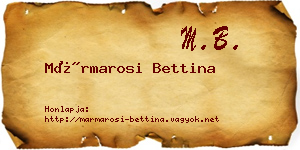 Mármarosi Bettina névjegykártya